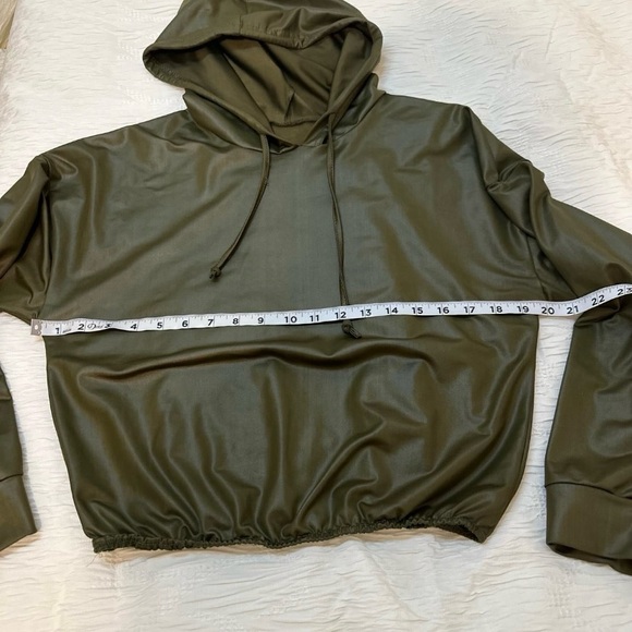 Olive Green Satin Jogger Set – Women - Picture 6 of 7